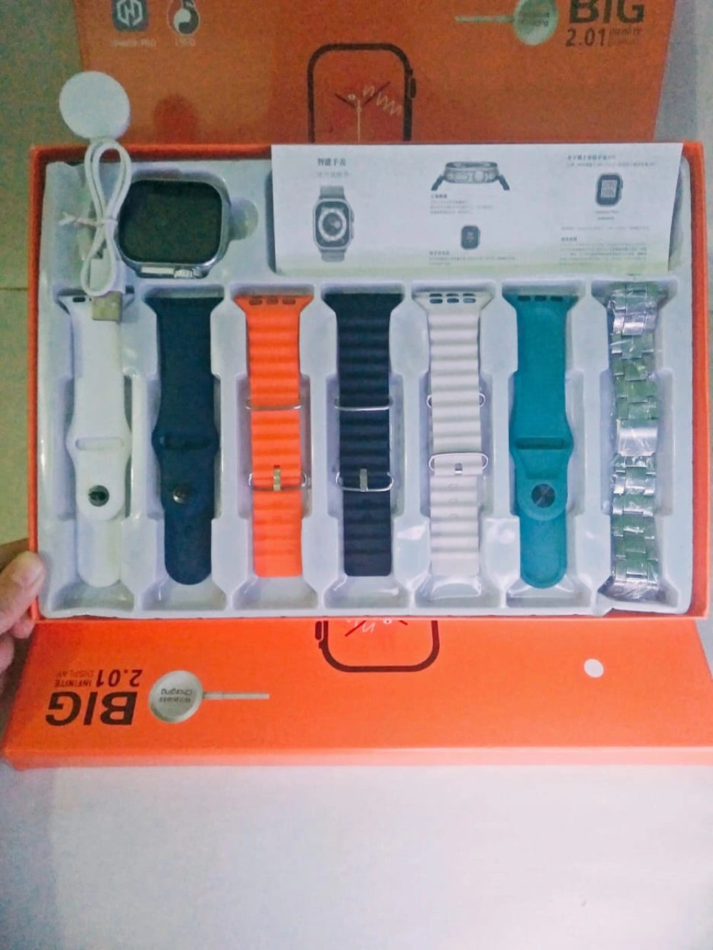 Smart Watch Ultra 7 in 1 Strap | Fitness Tracker with Heart Rate Monitor