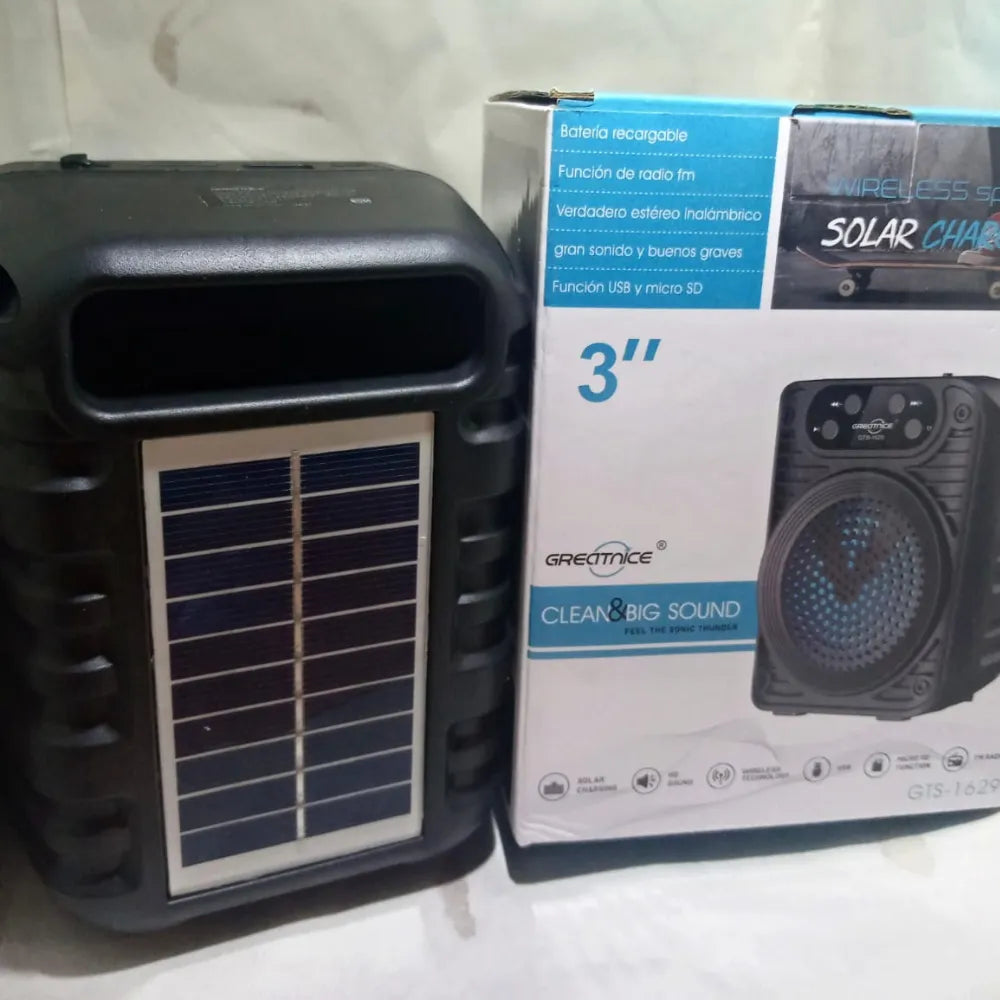 Great Nice Wireless Portable Speaker β Double Solar Powered Bluetooth Speaker π